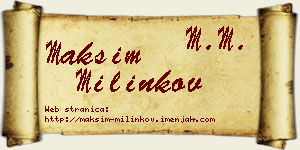Maksim Milinkov vizit kartica